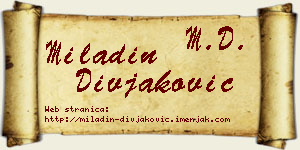 Miladin Divjaković vizit kartica